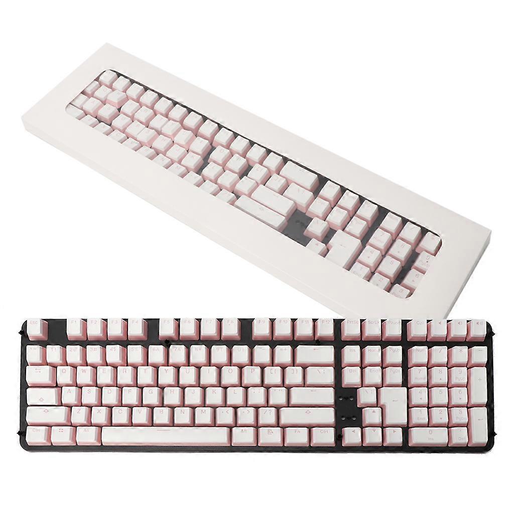 1Set Double Skin Milk Shot PBT Keycap 108 Keys Pudding Backlight Keycaps OEM Profile for RGB Mechanical Keyboard