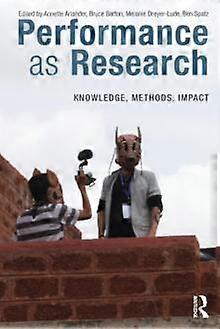 Performance As Research Paperback Book