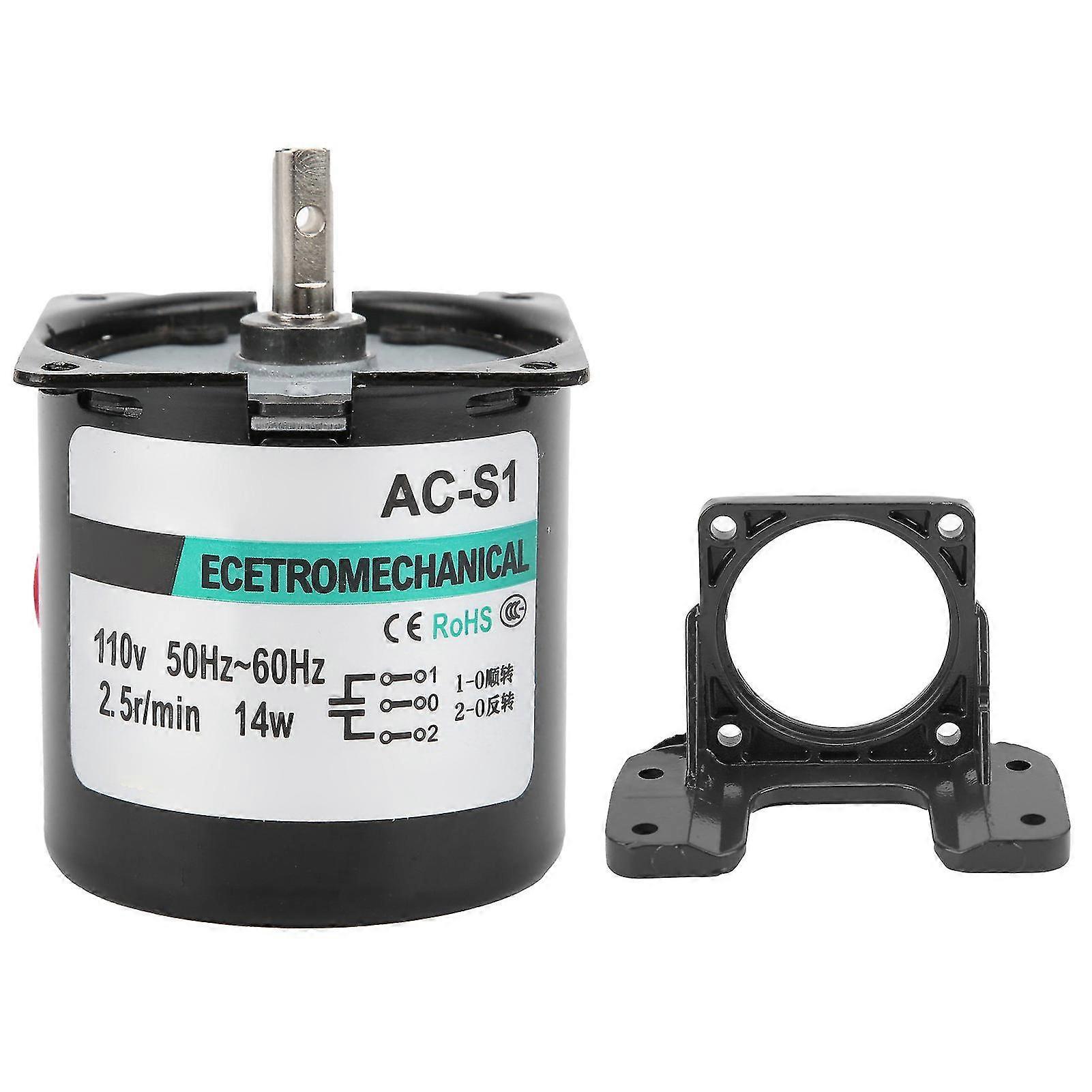 14W Permanent Magnet AC Synchronous Motor with High Torsion and Central Shaft Bracket - XD60KTYZ (2.5rpmmin AC110V)