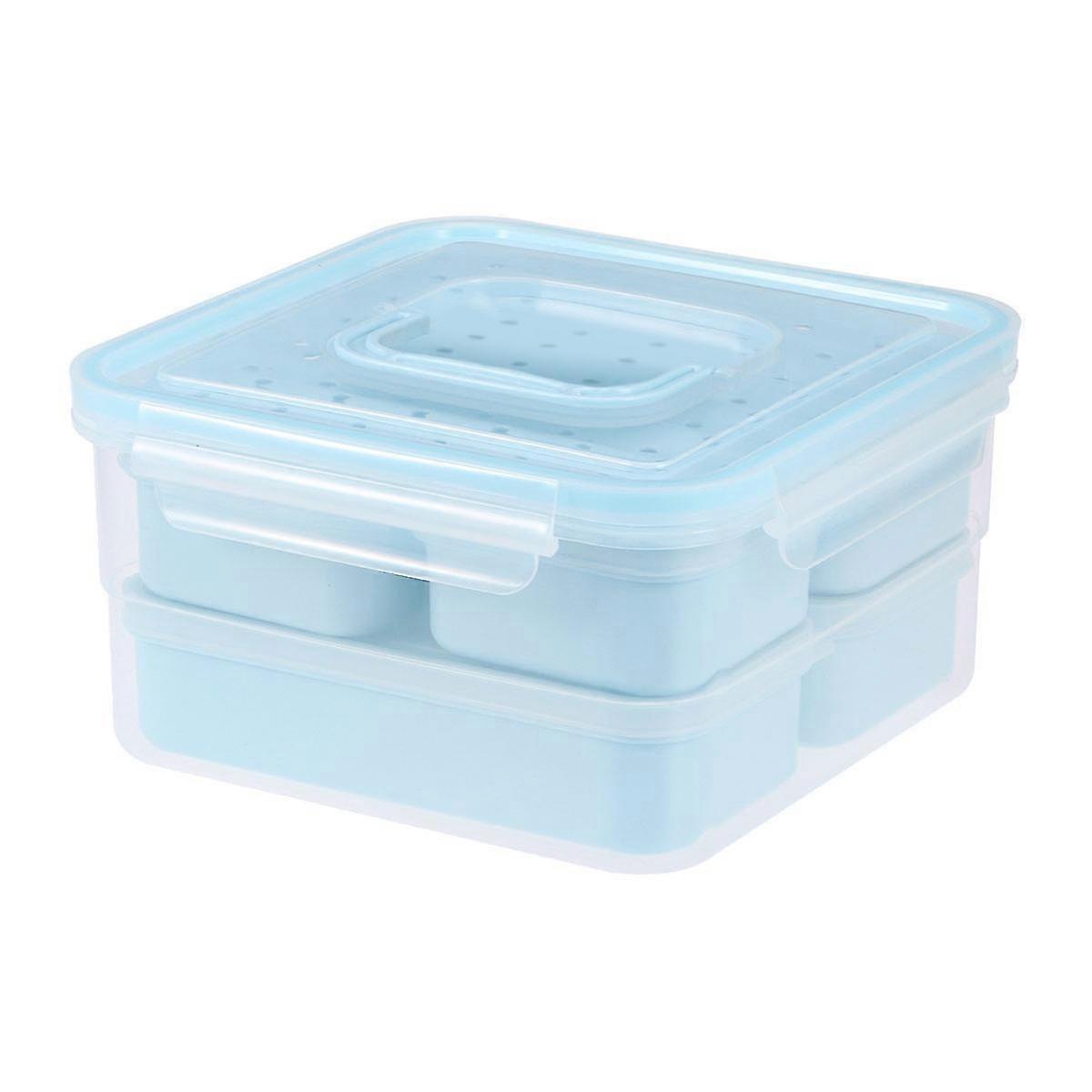 6pcs Food Storage Containers With Lids Leak Proof Easy Snap Lock And Bpa Free Plastic Container Lunch Box Set For Kitchen Use(blue)