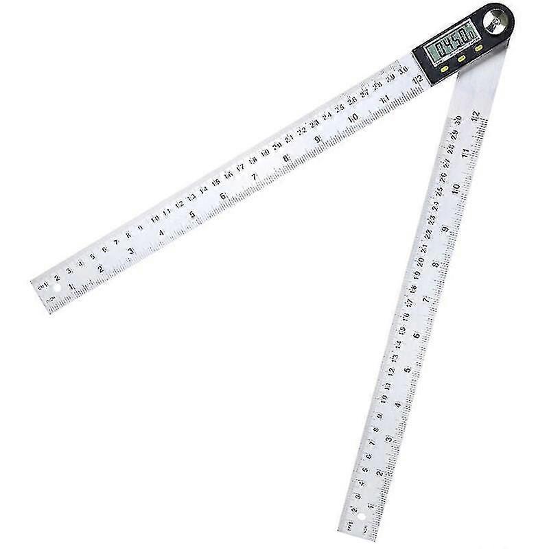 Ip54 Stainless Steel Multifunction Protractor For Woodworking Digital Display 360 Degree Angle Ruler 200mm