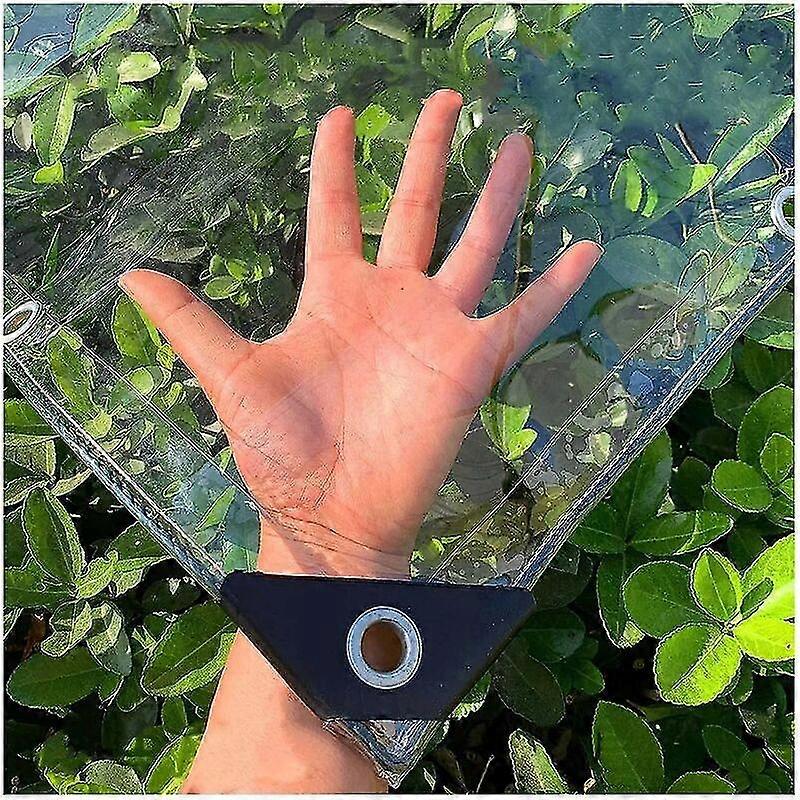 أقمشة مقاومة للماء ، أقمشة PVC شفافة مع حلقات ، أقمشة عازلة للحدائق ، الباحات ، النباتات ، أقمشة شفافة مقاومة للعوامل الجوية (1.2 × 1.5 متر)