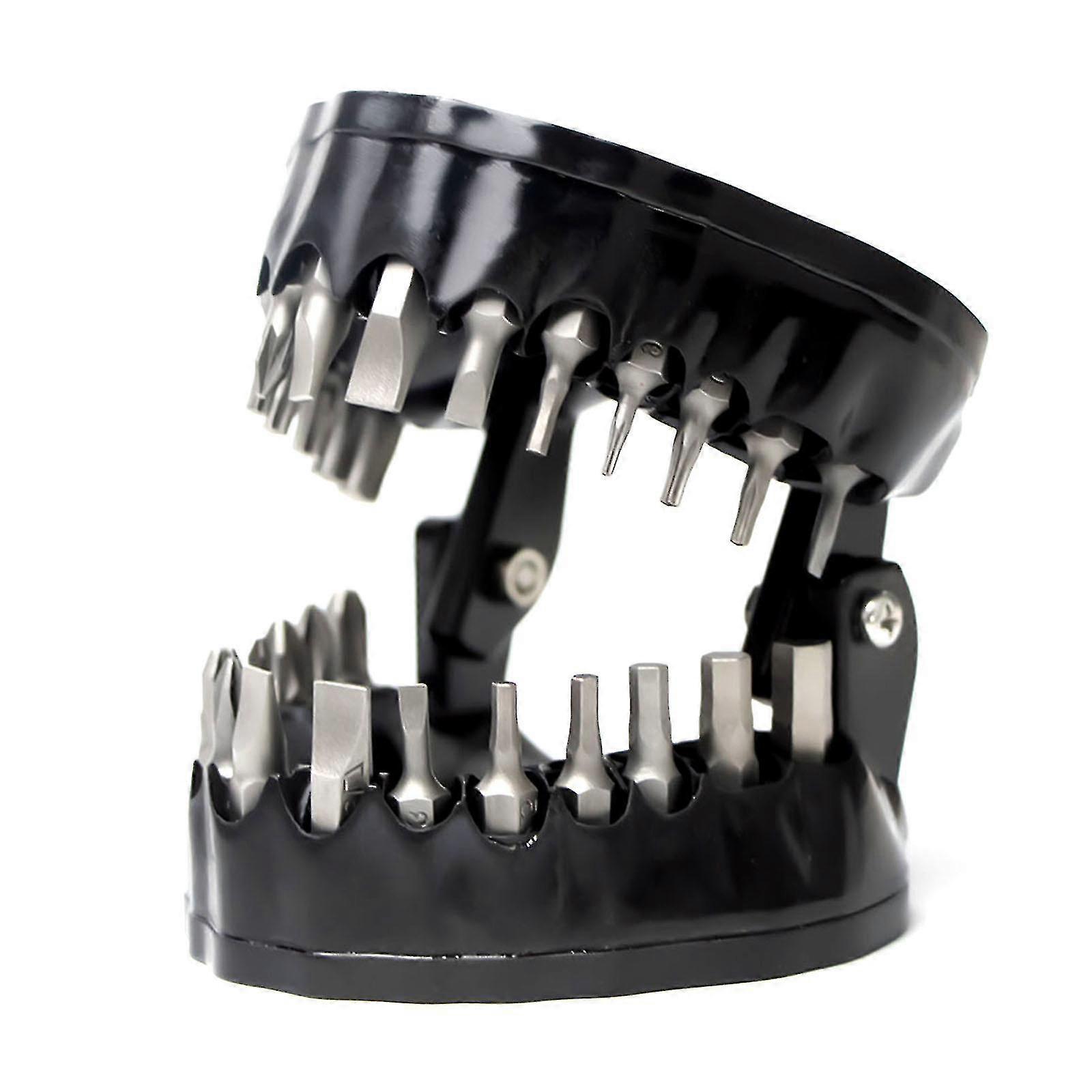 Funny Denture Bit Holder Teeth Model Design Screwdriver Bit Holder With 28 Bit WG