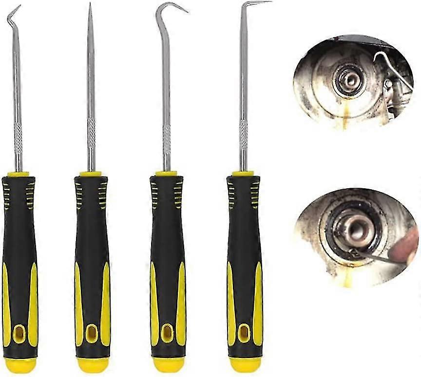 4 قطع 6.30 بوصة الدقة يختار وهوك مجموعة يا حلقة ختم هوك مصغرة مفك بولير مزيل لختم زيت السيارة (d02-4)