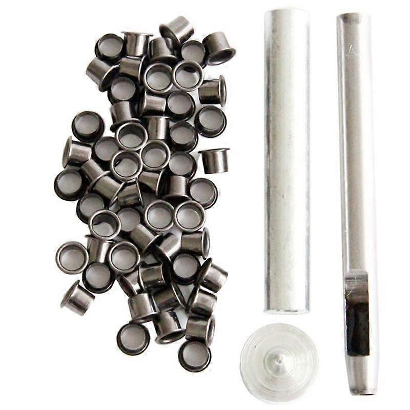 Eyelet Hole Punch Tool Kit with 50 Eyelets 6mm Gunmetal for DIY Kydex Sheath Kydex Eyelet