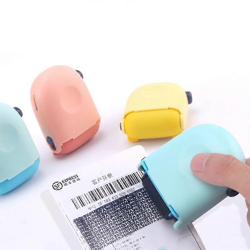1PC Random Colors Roller Stamp Identity Protection Confidential Guard Information Data Anti-Theft Smear Stamp