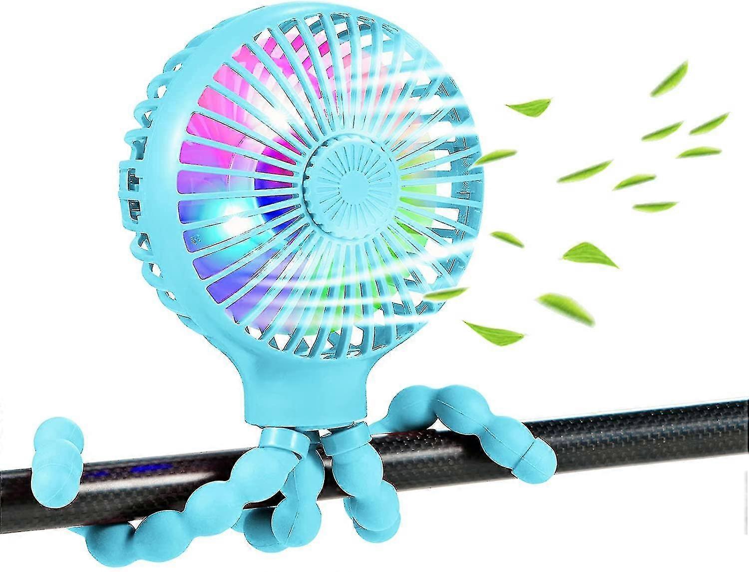 Stroller Fan Desk Fan Portable Fan Usb Clip Fan 360 Rotation 3 Speed Airflow
