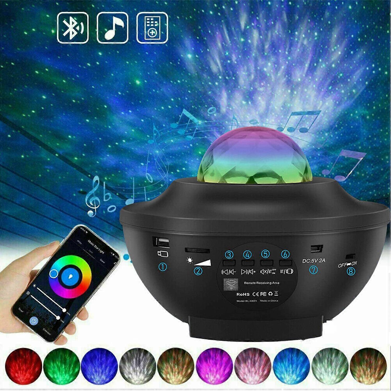 Bluetooth LED Starry Sky Lamp Projector Galaxy Music Starry Star Night Light