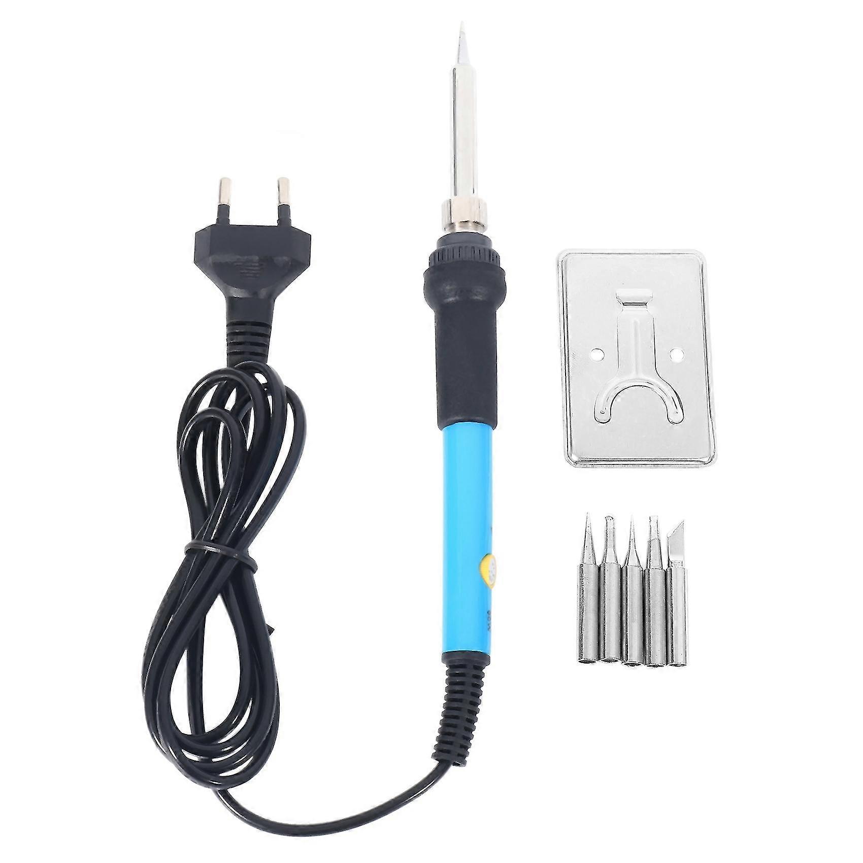60w Adjustable Temperature Electric Soldering Iron Handle Heat Pencil Tool With Iron Tips Stand For