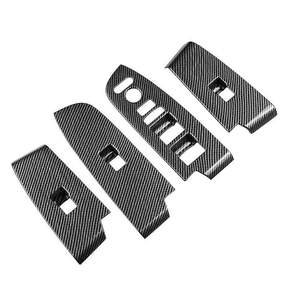 Carbon Fiber Glass Lift Button Switch Cover Door Armrest Panel Sticker for -V Vezel 2021 2022