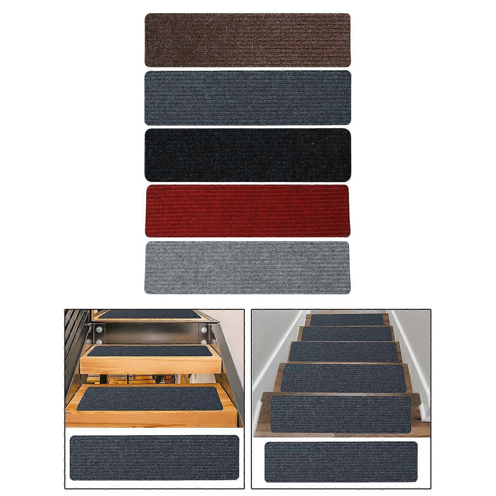 Stairs Step Treads Polyester Soft Edging Stair Rugs 30x8in Slip Resistant Indoor