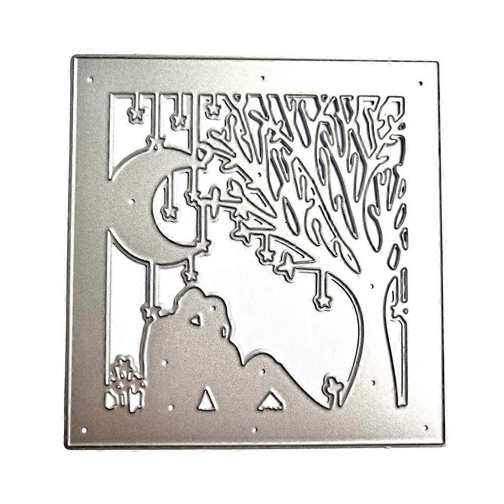 Metal Cutting Dies Rectangle Couple Under Tree Knife Mold for DIY Scrapbooking