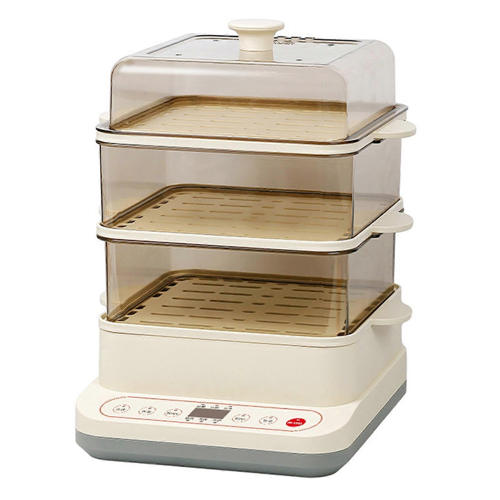 Electric Steam Pot Multifunctional 3 Layer 24L Large Capacity Intelligent Control for Vegetables Seafood