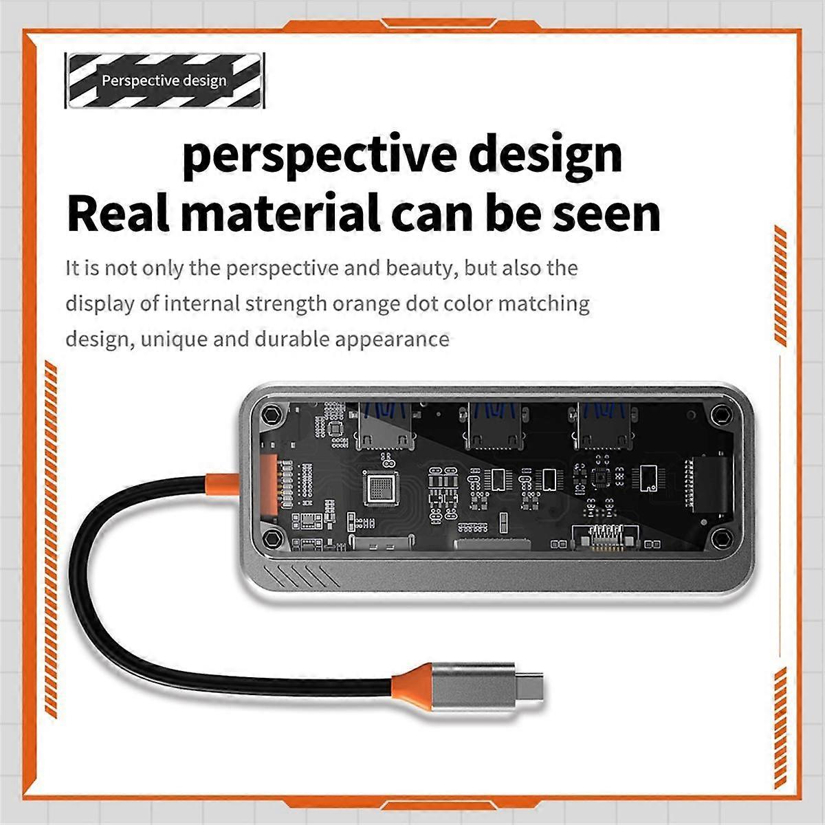 10-in-1-USB-Typ-C-Dockingstation Multifunktions-Schnellladestation Gigabit-Dockingstation