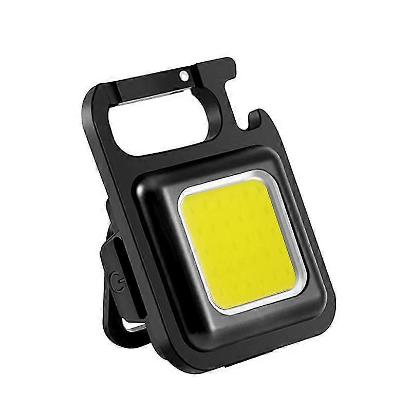 LED Portable Flashlight Mini Keychain Flashlight COB Work Light USB Rechargeable For Outdoor Camping COB Light Cigarette Lighter