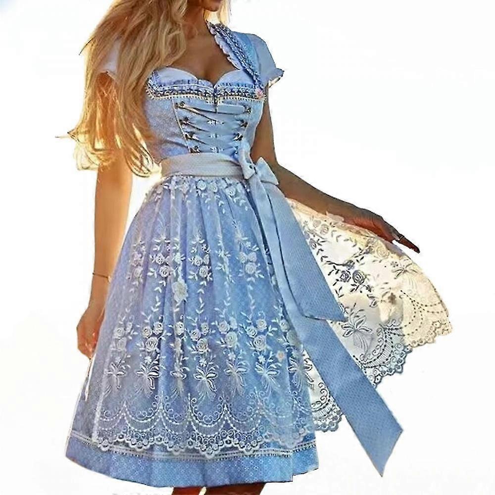 المرأة مهرجان أكتوبر زي الألمانية درندل اللباس زي اللباس البافاري كرنفال الحزب RYX