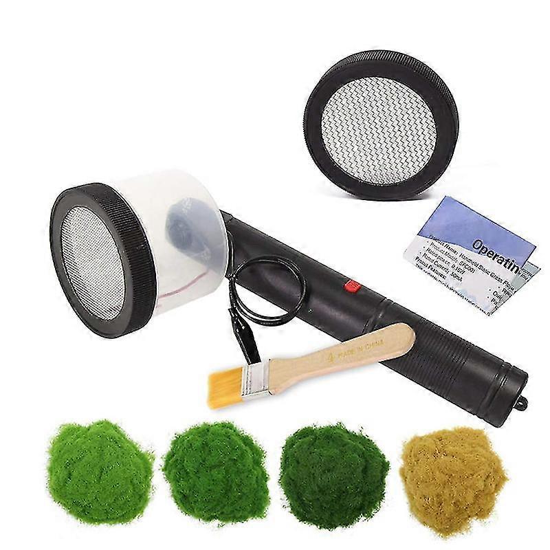 Flocking Kit Static Grass Applicator ABS Mini Flocking Machine with Antislip Handle compatible with DIY Scenic Table