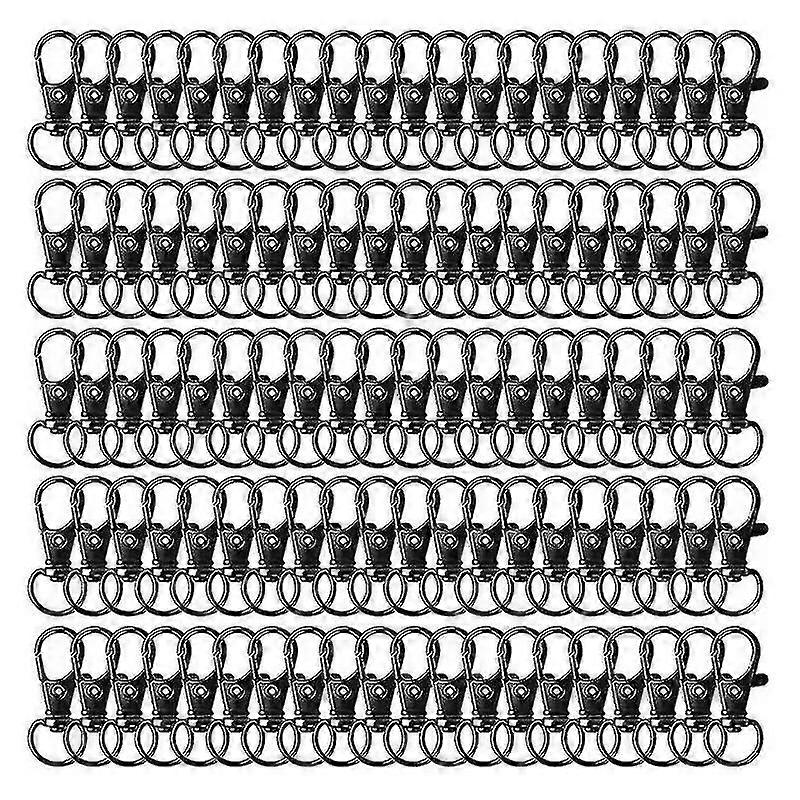 100 Pcs Key Rings Lobster Clasp Push Gate Snap Hook For Jeans