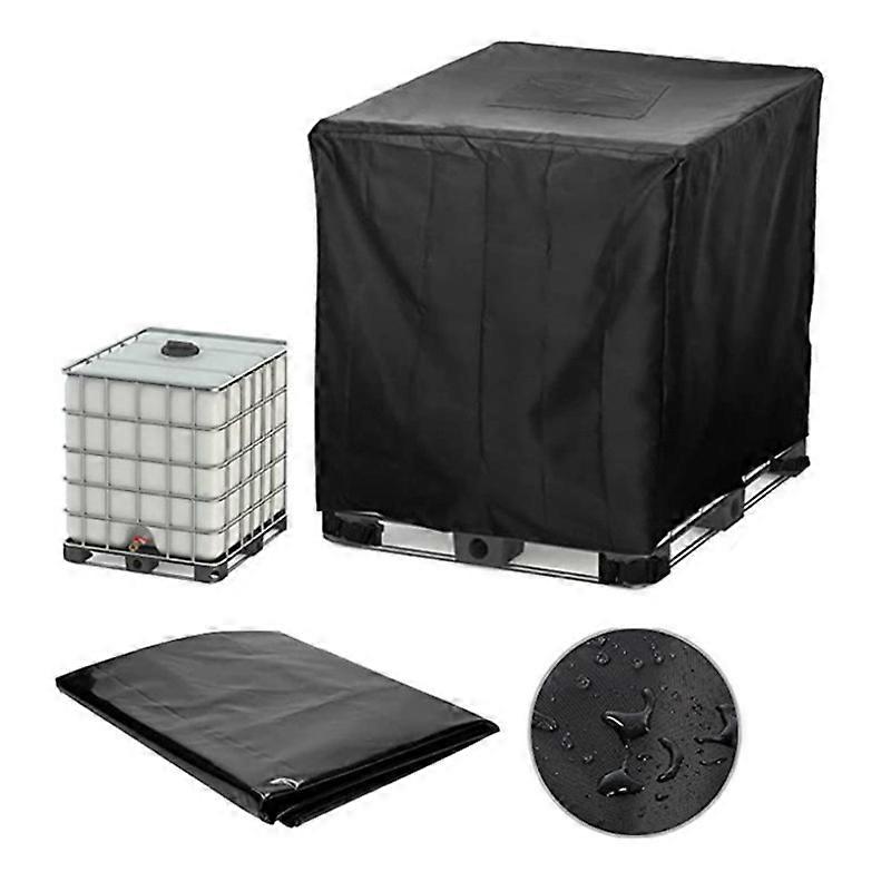 IBC Water Tank Cover 1000 L Rain Water Cistern Container Cover with Zipper Windproof Anti-UV Tear Resistant