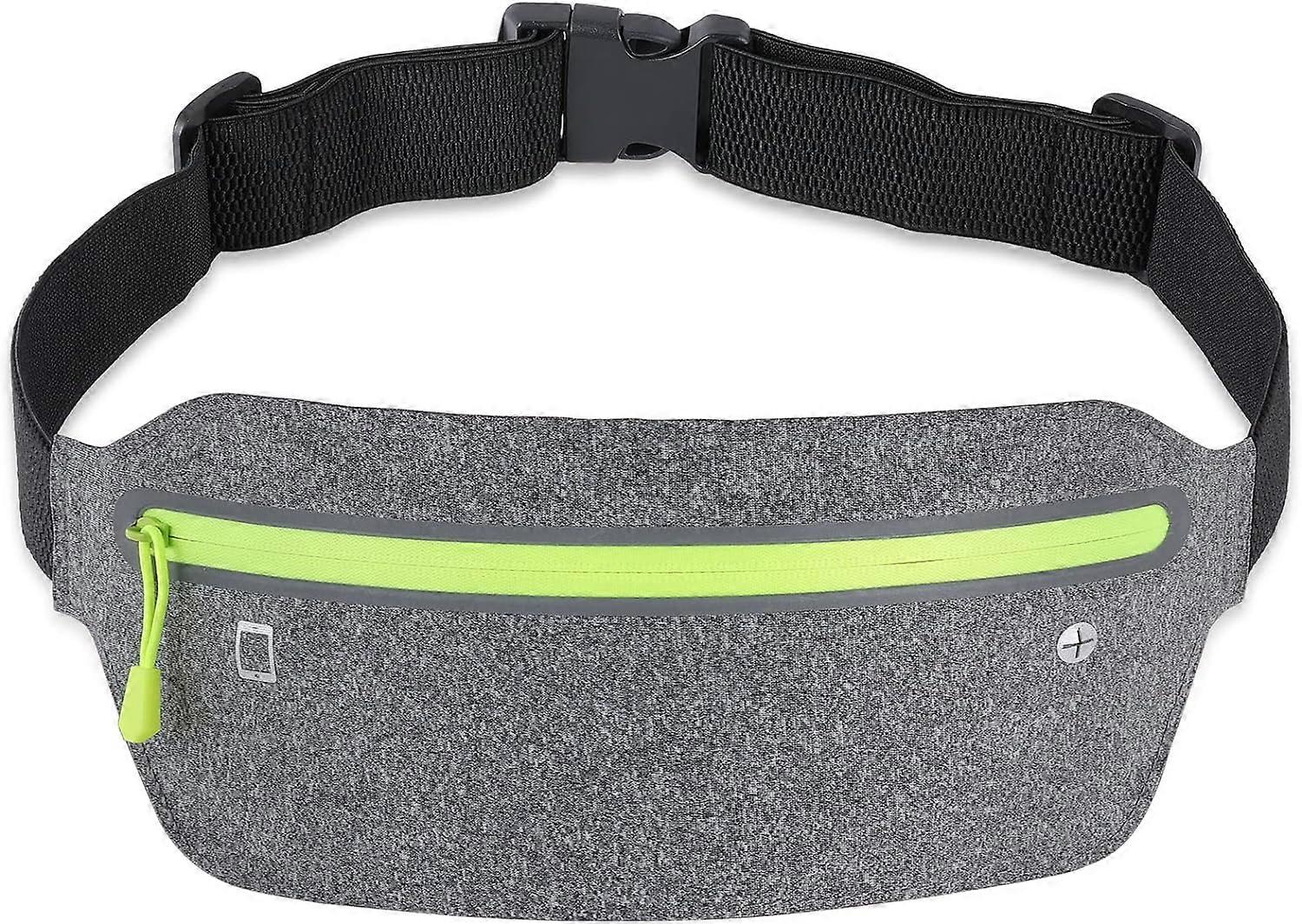 Mobile phone running belt, ultra-thin sweatproof running bag, adjustable elastic band, gray