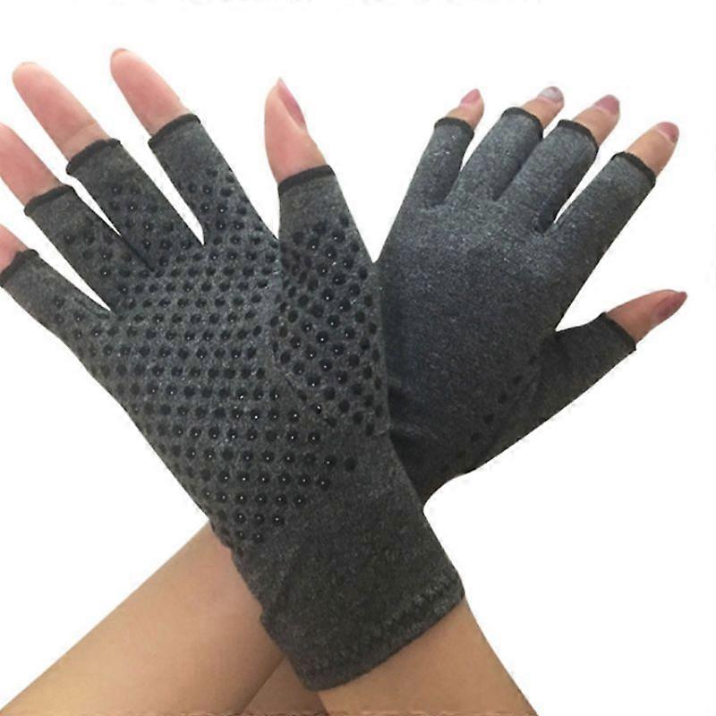 Brace Arthritis Hand Compression Gloves Fingerless Design Mittens with Grips