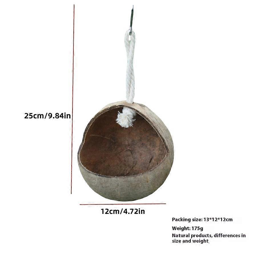 Coconut shell bird\u0027s nest parrot nest black phoenix peony swing hammock ring parrot toy