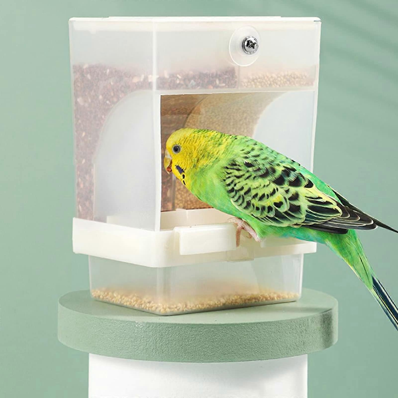 Automatic Bird Feeder, Pet Feeder, Transparent Large Capacity Automatic Parrot Bird Feeder Cage Accessory