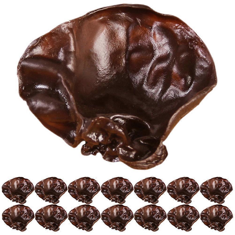 15pcs Artificial Black Fungus Simulation Vegetable Fake Agarics Lifelike Agarics Props