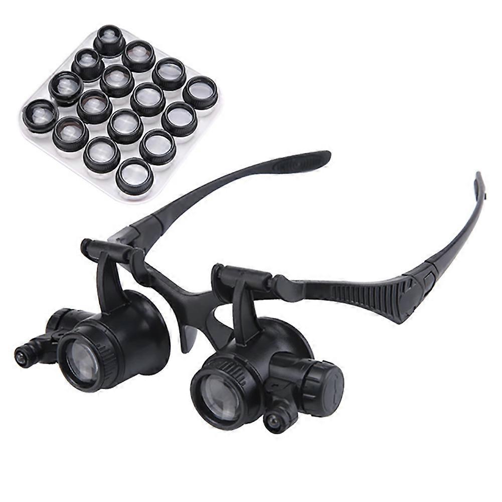 2,5 X 4 X 6 X 8 X 10 X 15 X 20 X 25 X LED Brýle Lupa Zvětšovací Opravná Lupa