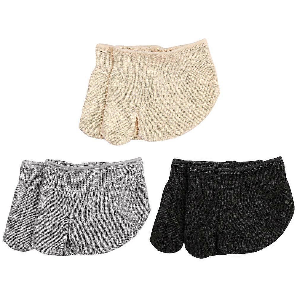 3 Pairs Invisible 2-part Socks Heelless Socks Forefoot Socks Half Boat Socks