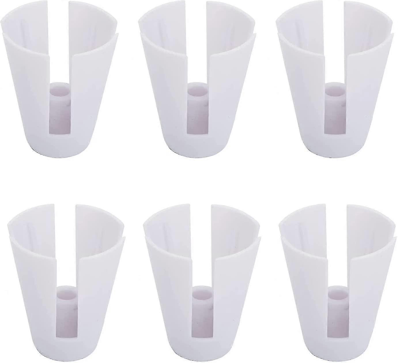 6pcs Plastic Coil Claw Thread Spool Cone Holder Sewing Accessories, White