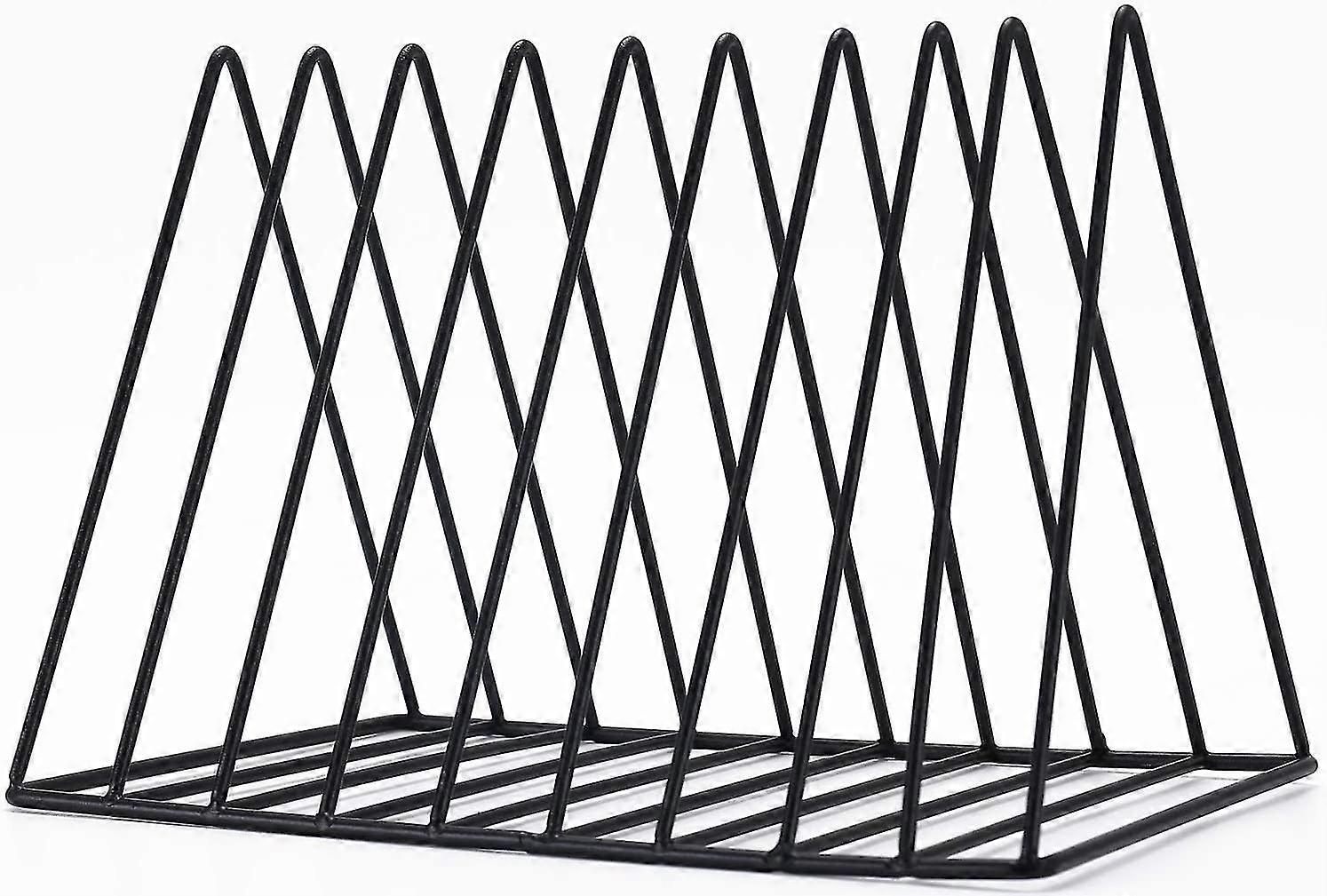 File Folder Stand Desktop File Organizer Triangle Wire Magazine Holder Rack 9 Slots File Sorter Organizer Compatible With Office Photography Props Hom