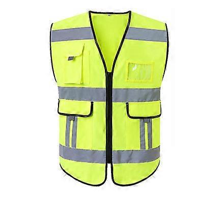 Night Warning High Visible Vest with Reflective Stripes Front and Back Security Vest Uniform Clothes hi vis Workwear