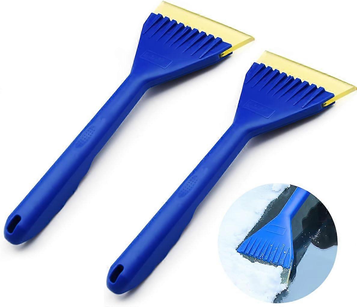 Promotional sales 2 pieces scratch car ice scraper set, car windshield scraper, winter ice scraper with handle