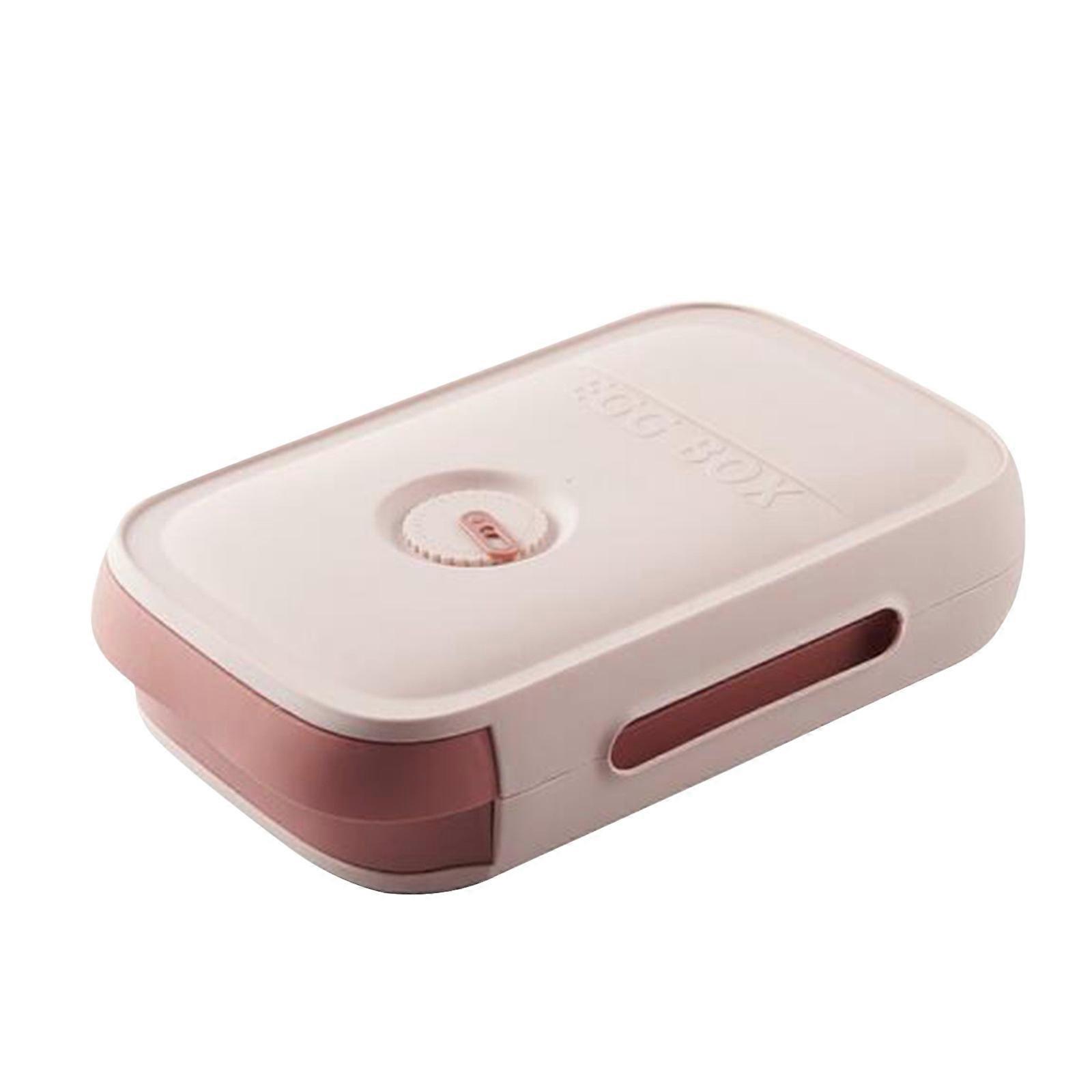 Refrigerator Eggs Storage Boxed Food Sorting Rack Rolling Drawer Type Eggs Box pink