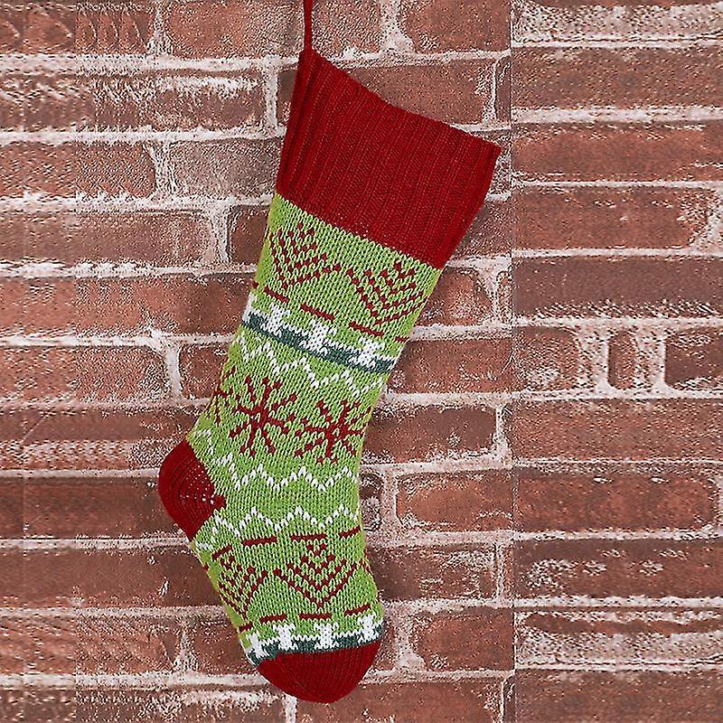 Knitted Stocking Gift Bag Decorating Supplies Candy Stocking-j Christmas