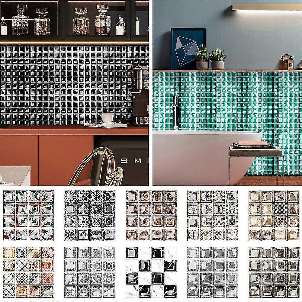 10kpl keittiön laattatarroja kylpyhuoneen mosaiikkitarra itseliimautuva seinätarra DIY
