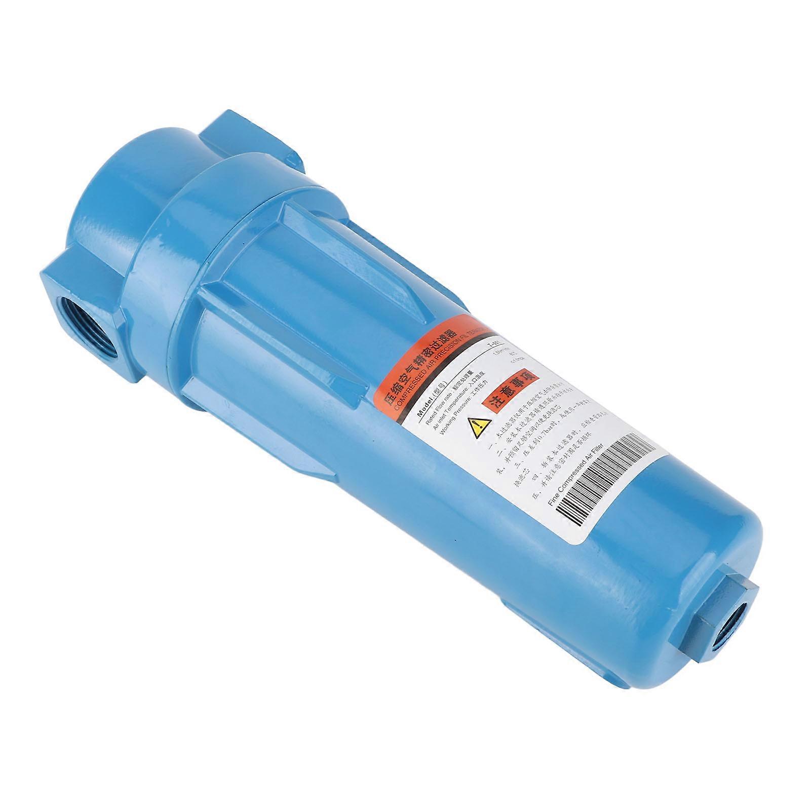 Air Compressor Filter, 1.6Nm³/min Air Flow Filter Regulator Water Oil Separator 3cm Inlet and Outlet 1.0MPa Part for Replacement(T-001)