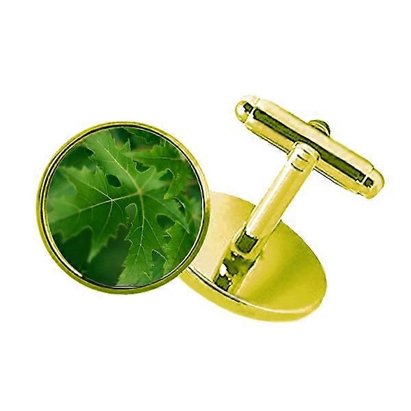 フレッシュ ピクチャー ネイチャー スタッズ ド ビジネス メタル カフリンクス ゴールデン