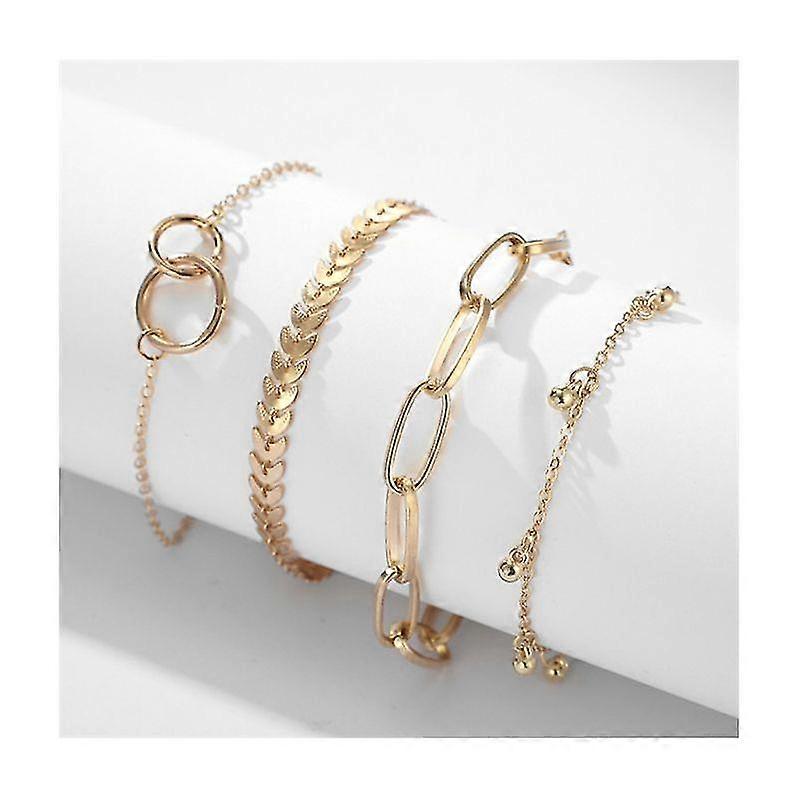 Fash 4 Pcs Ladies Hand Chain Set