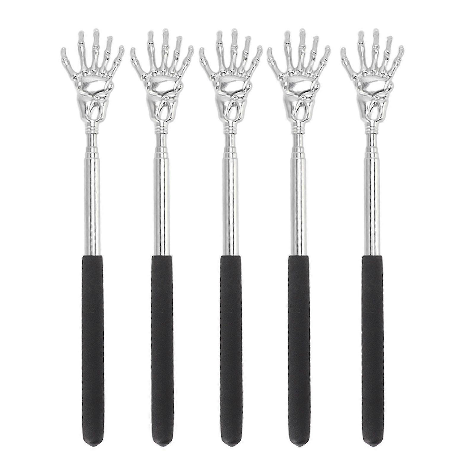 Telescopic Stainless Steel Back Scratcher - Extendable and Portable (5 pack)