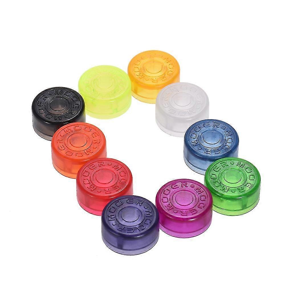 MOOER 10pcs Footswitch Topper Protector Colorful Plastic Bumpers for Guitar Effect Pedal(Random Colo