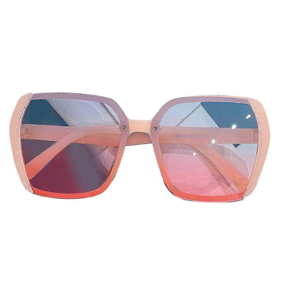 Large Frame Face Small Glasses Retro Square Sunshade Sunglasses 4
