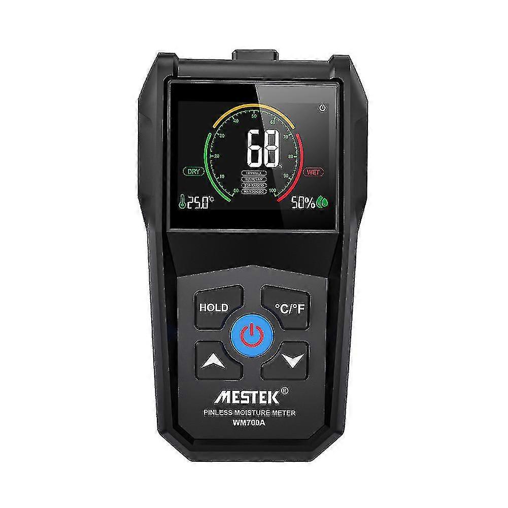 Mestek Full Angle Inverted Display Screen Non-destructive Inductive Wood Moisture Meter Environmental Temperature Humidity Detection / Units Conversio