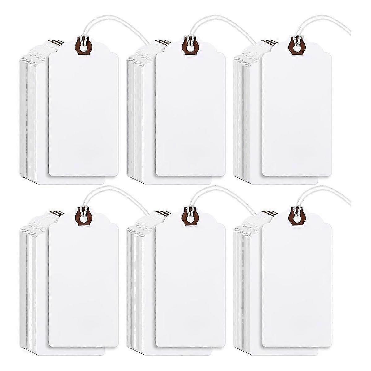 240pcs 4 3/4 X 2 3/8in Manila Labels Shipping Labels Cardboard Labels With String Hanging Labels Wi