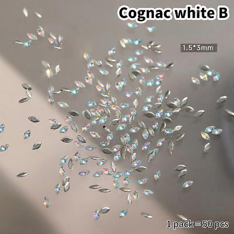 50PCS Sparkle Mini Rhombus Zircon Chamfered Flatback Diamonds Nail Art Rhinestones Decorations Manicure Ornaments