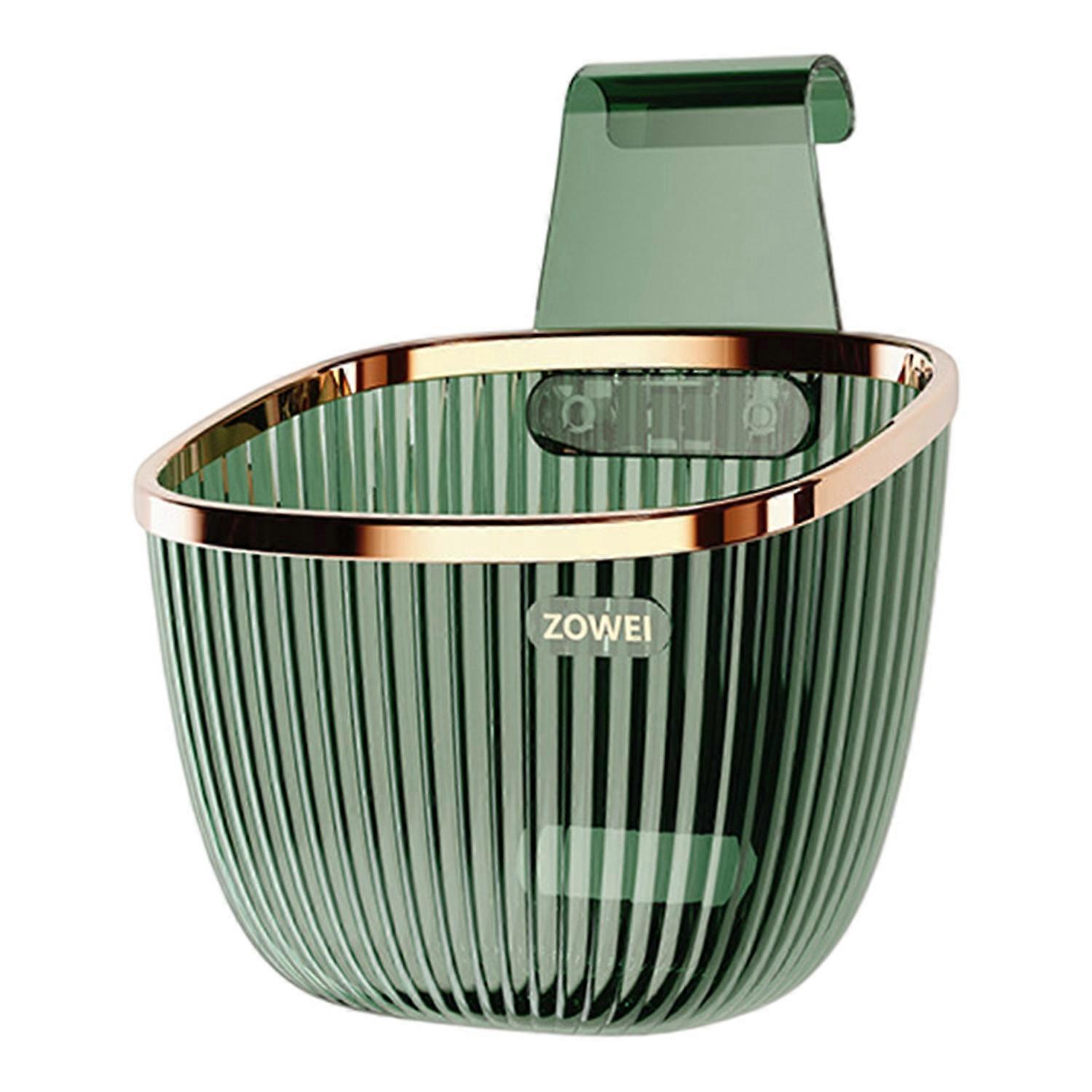 Bathroom Storage Rack Transparent Large Capacity Electroplated Hanging Punch-free Storage Great Load