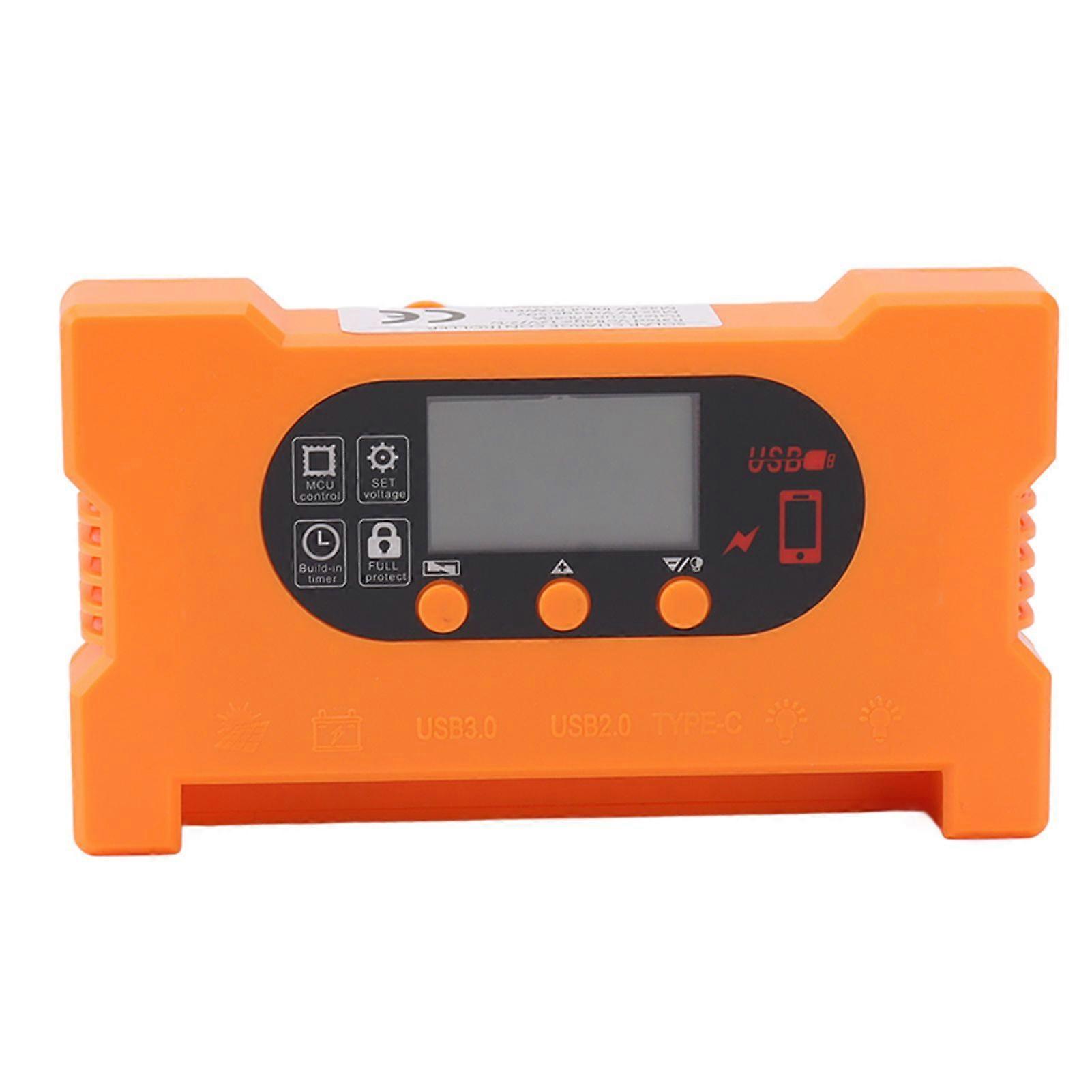 Solar Charge Controller Type C Fast Charge Drive Control Short Circuit Protection Automatic Battery Recognition Solar Regulator 40A