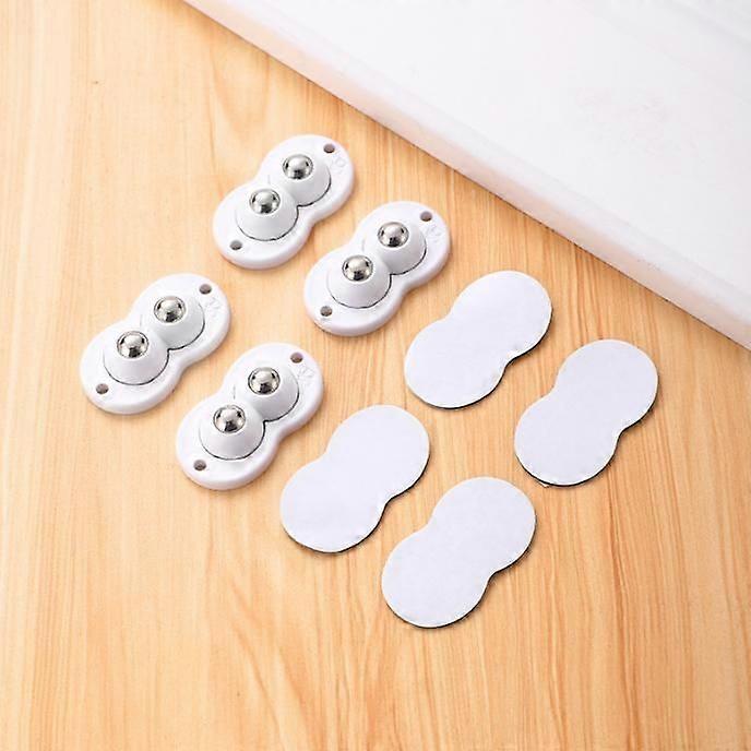 12pack Double ball Self Adhesive Mini Wheels, Mini Casters Self Adhesive Paste Pulley 360 Degree Rotation for home
