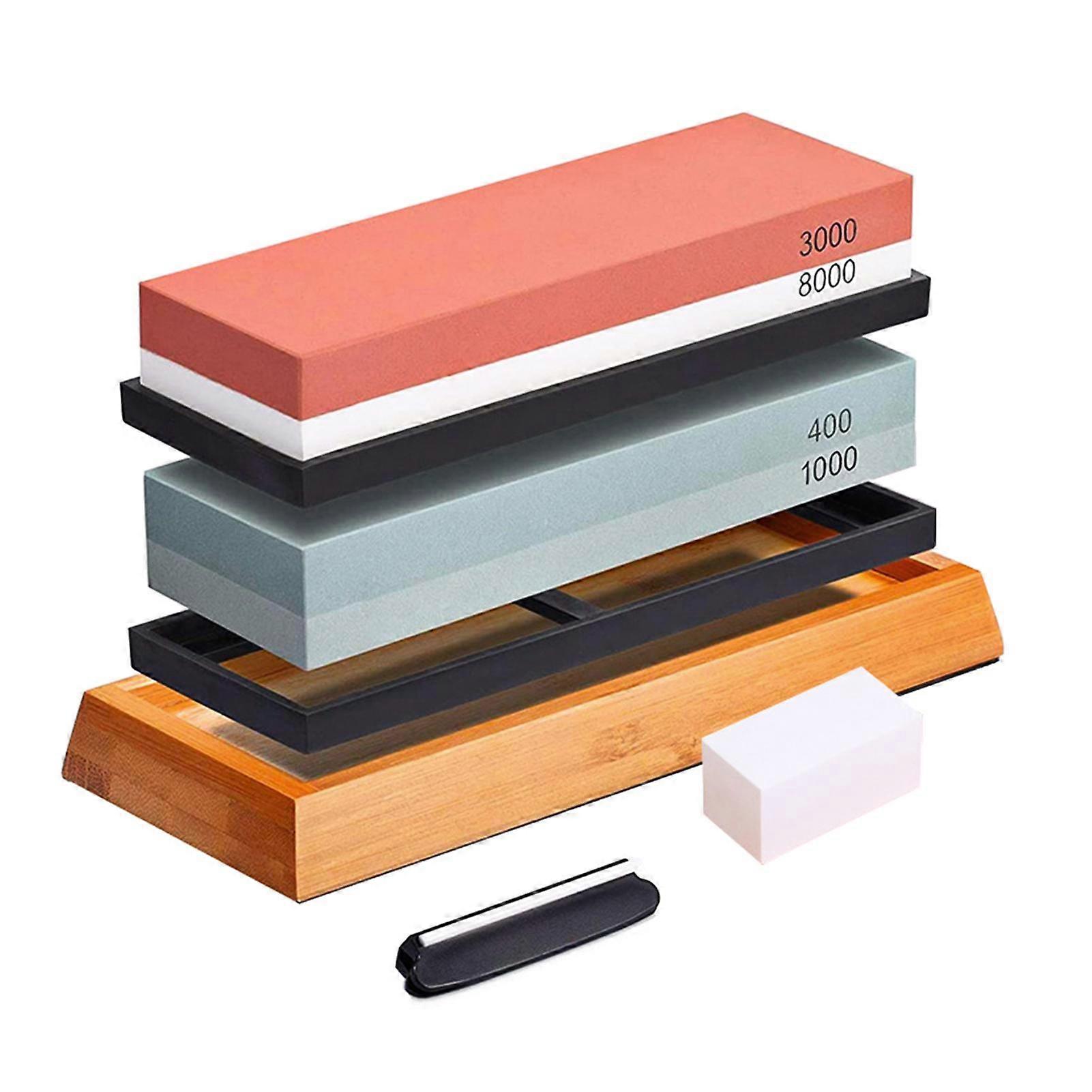 Aoresac Knife Sharpening Stone Set 4001000 & 30008000 Dual Sided Grit Whetstones for Sharpening